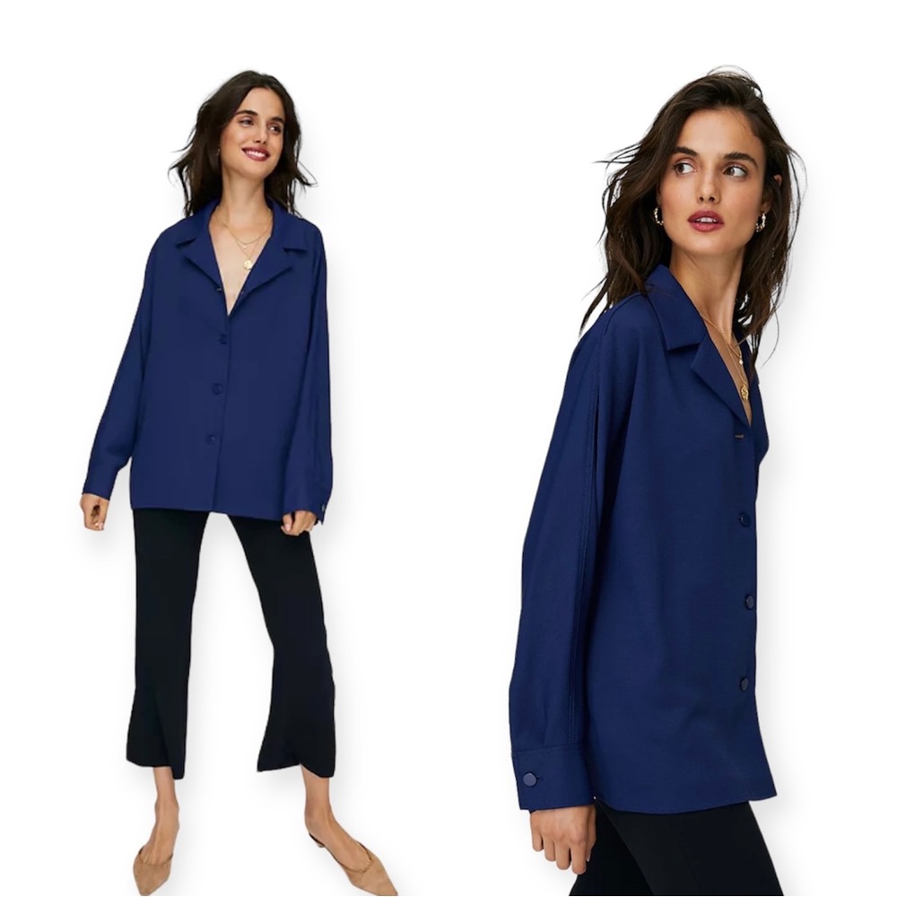 Aritzia Wilfred Rondel Navy Blue Jacket